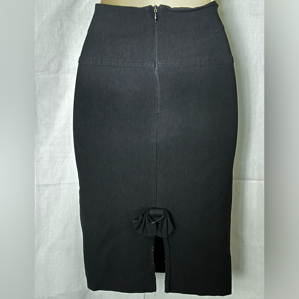 Top 10 U.S.A Black Bow Back Pencil Skirt Stretch Fabric Size S/XS